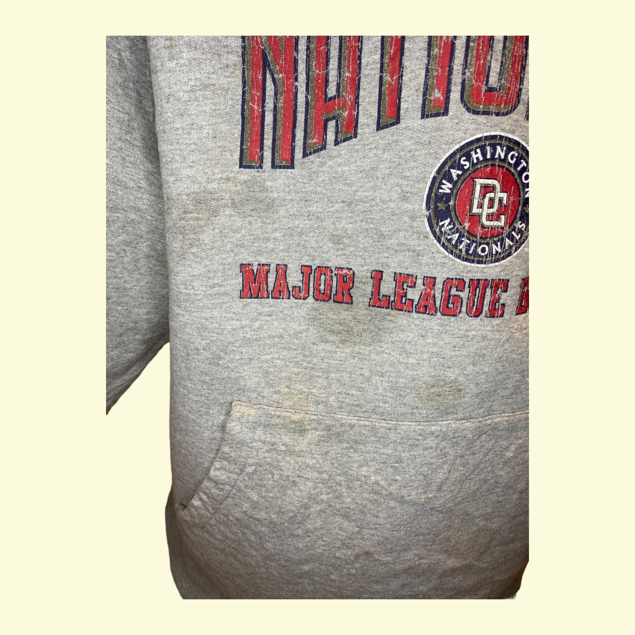 Sudadera con capucha vintage MLB Nacionales de Washington 