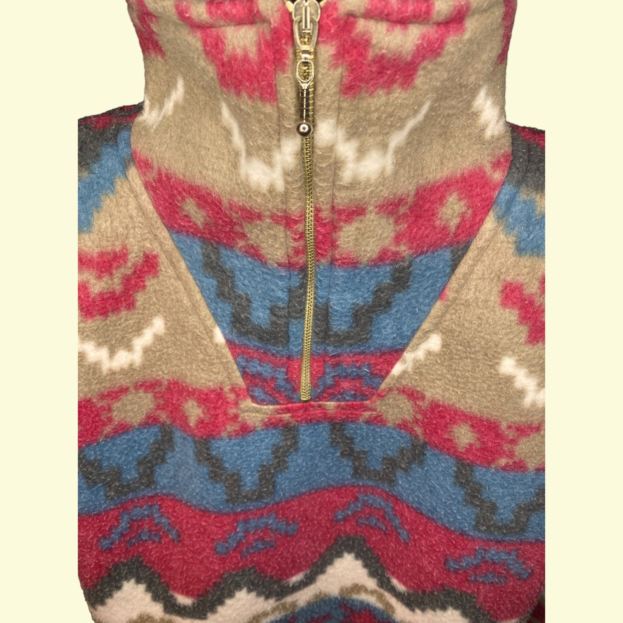 Vintage Fleece-Pullover Bunt