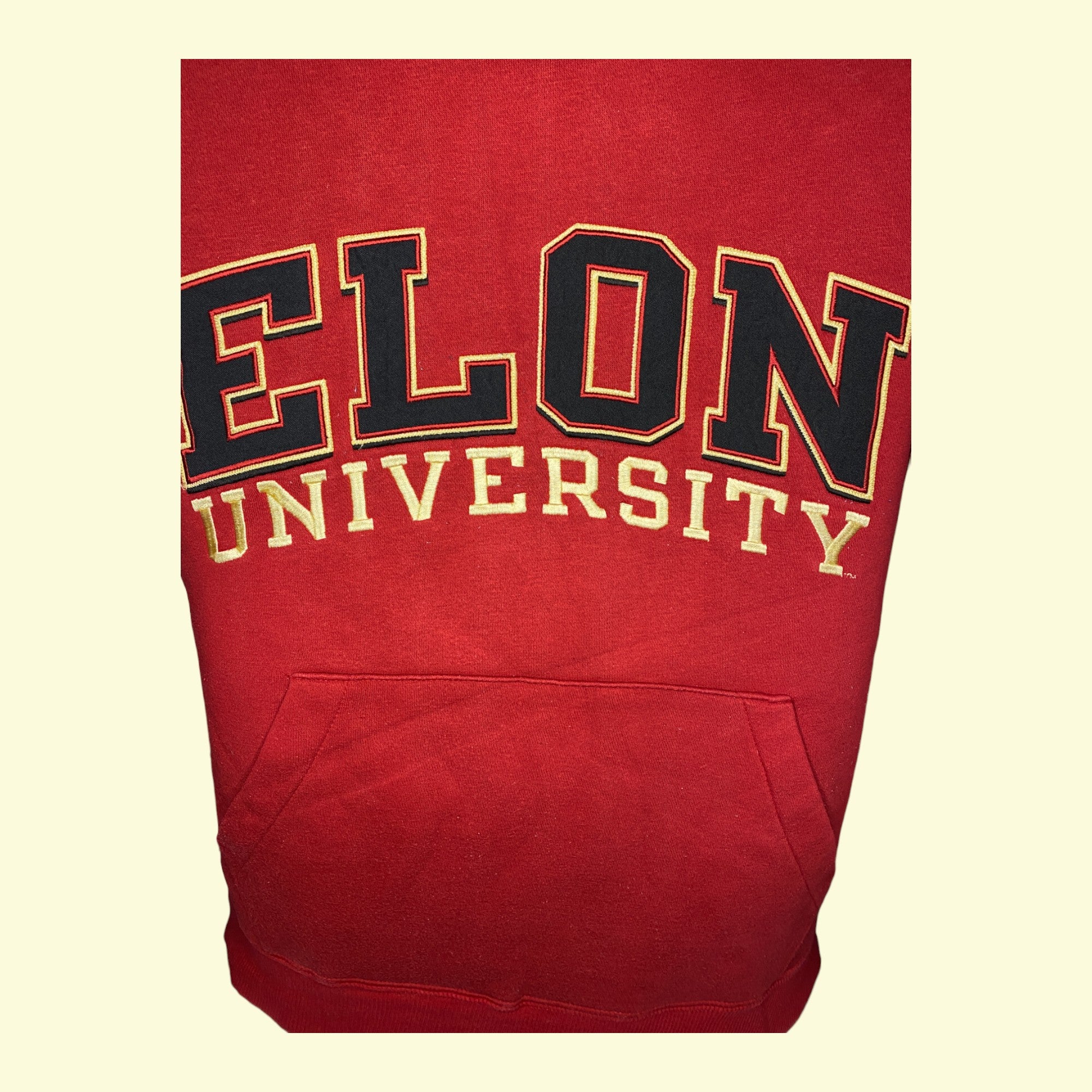 Sudadera con capucha vintage de la Universidad Elon 