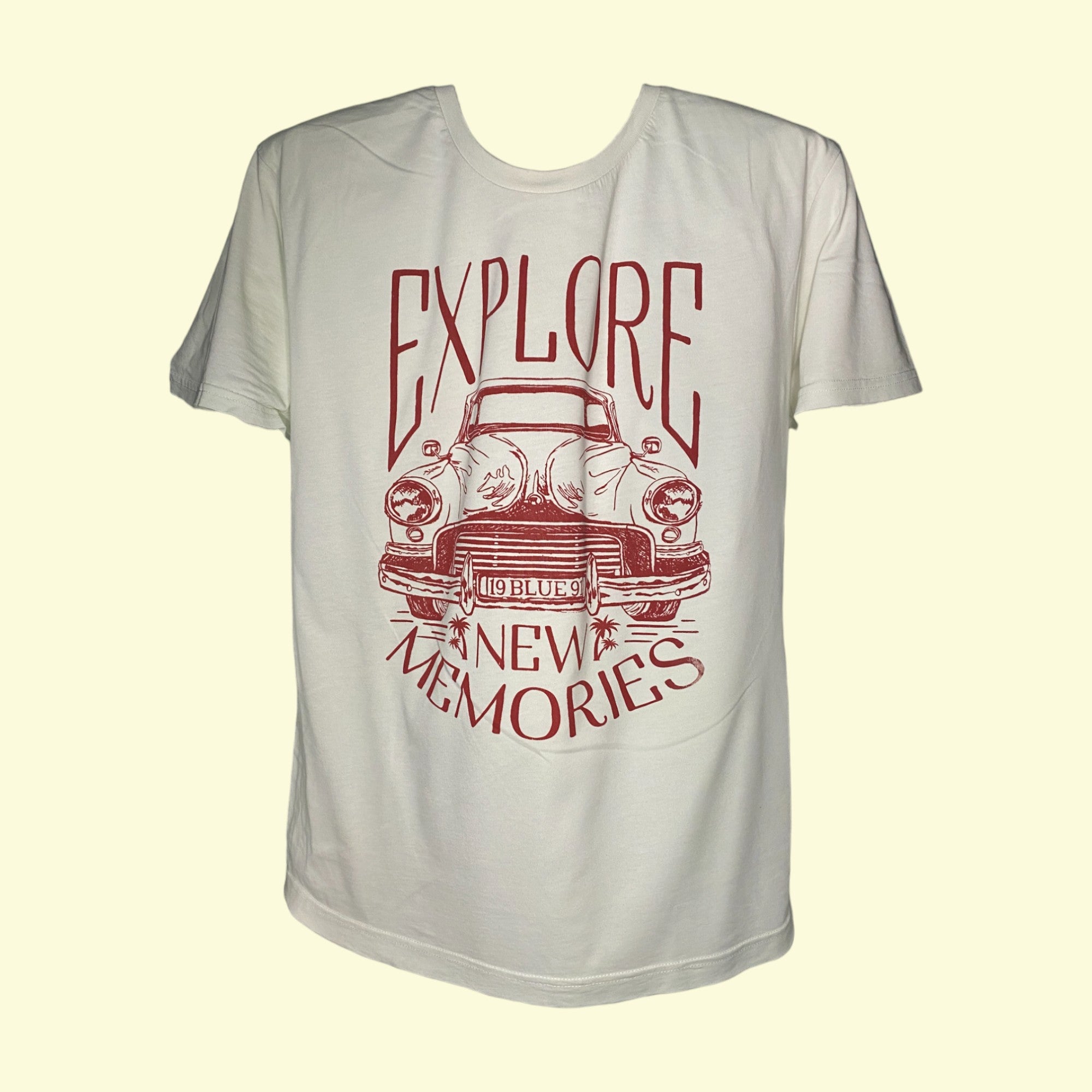 Camiseta vintage Explora nuevos recuerdos 